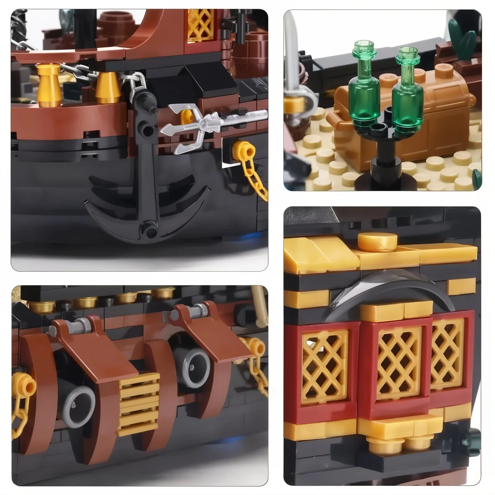 BARCO PIRATA DO CARIBE - Velas pretas com caveira - Image 3