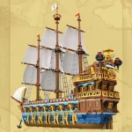 Barco pirata caribenho vela branca