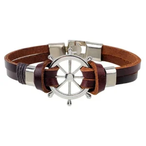 Bracelete Pirata - O Timoneiro (Couro)