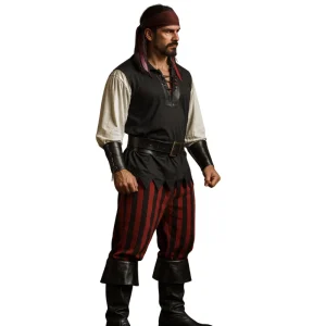 Fantasia de Halloween homem pirata