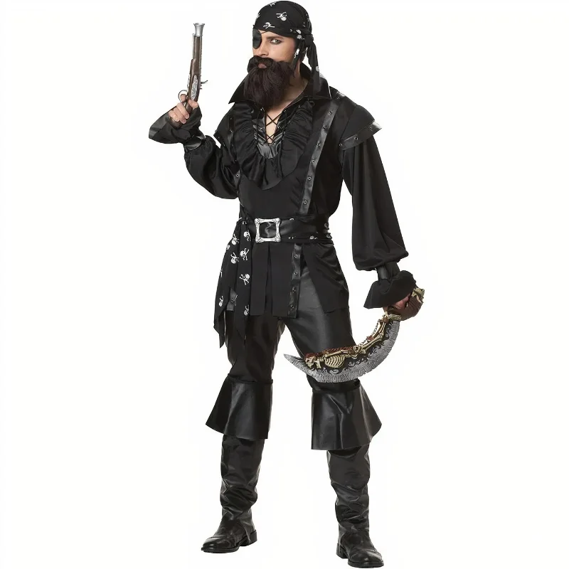 Fantasia de pirata homem e mulher