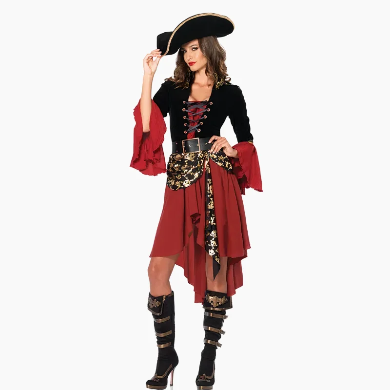 Fantasia de Pirata Feminina - Ouro
