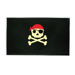 Bandeira Pirata - Jolly Roger Amarelo