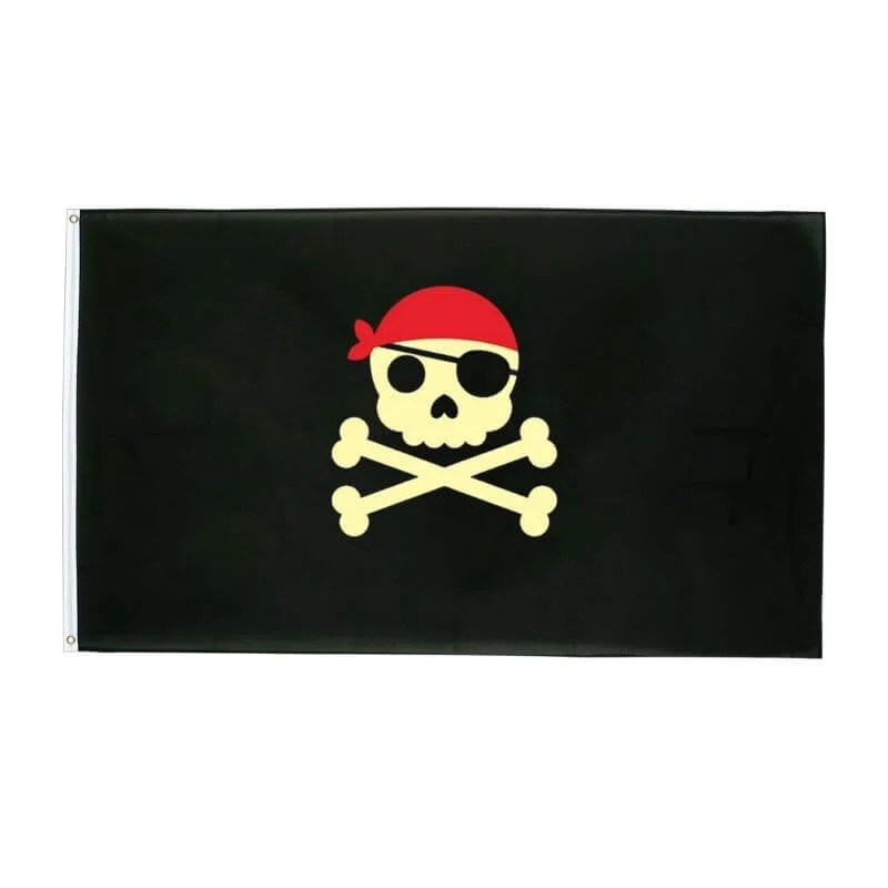 Bandeira Pirata Jolly Roger Amarelo