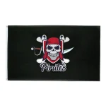 Bandeira Pirata - Moderna Vermelha