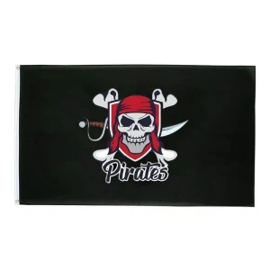 Bandeira Pirata - Moderna Vermelha