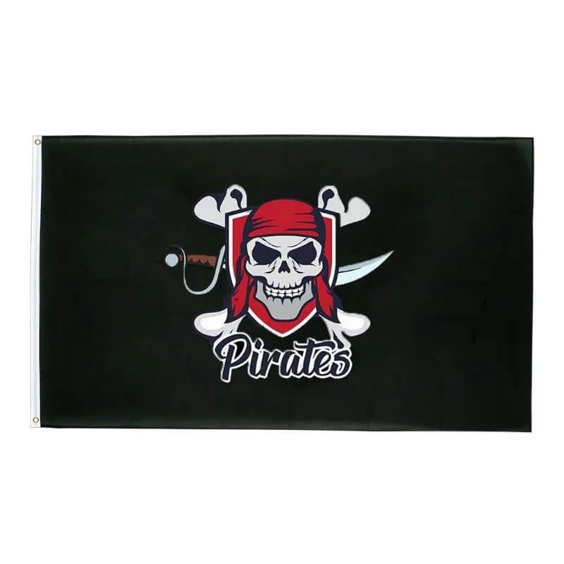 Bandeira Pirata Moderna Vermelha