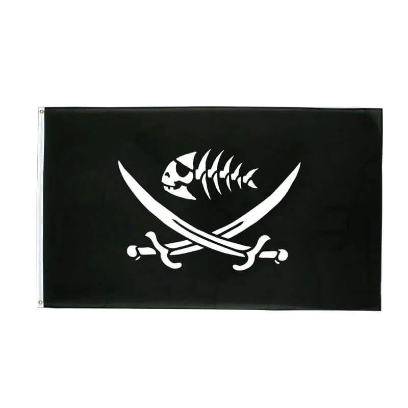 Bandeira Pirata - Carcaça de Peixe