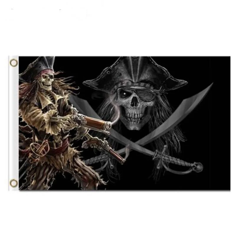 Bandeira Pirata - Jack Sparrow Esqueleto