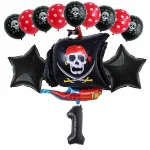Kit de Balões de Aniversário Decoração Pirata Pretos