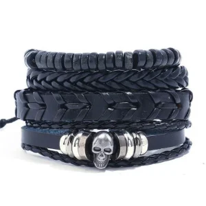 Bracelete Pirata - Morte Total (Couro)