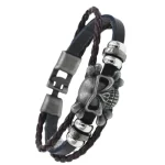 Bracelete Pirata - Jolly Roger (Couro)