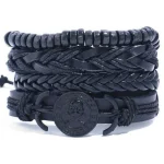 Bracelete Pirata - Caveira Sombria (Couro)