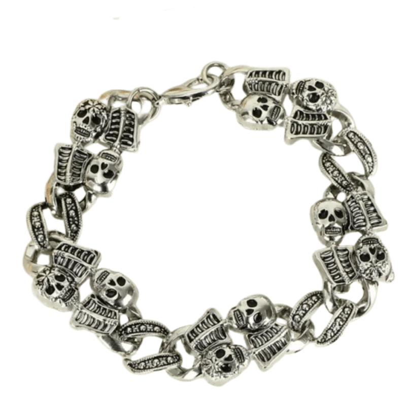 Bracelete Pirata - Caveira Esqueleto
