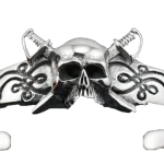 Bracelete Pirata - Caveira Dupla Sabres