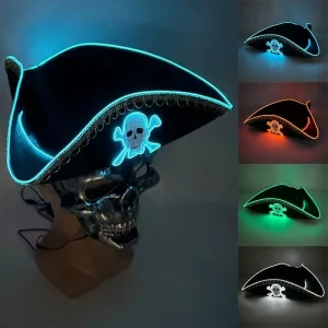 Chapéu de pirata iluminado