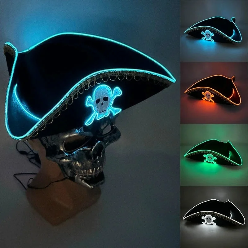 Chapéu de pirata iluminado