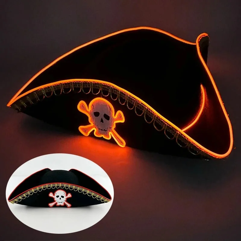 Chapéu de pirata iluminado