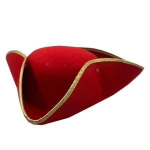 Chapéu de pirata vermelho