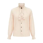 Camisa pirata masculina com gola