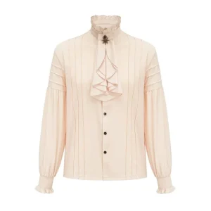 Camisa pirata masculina com gola