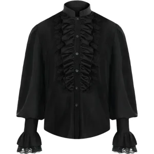 Camisa pirata homem preto