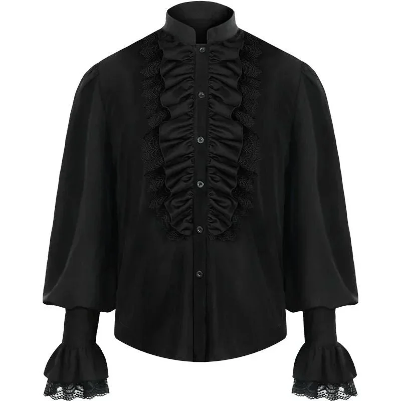 Camisa Pirata Masculina Preta