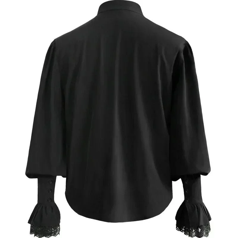 Detalhes da Camisa Pirata Masculina Preta