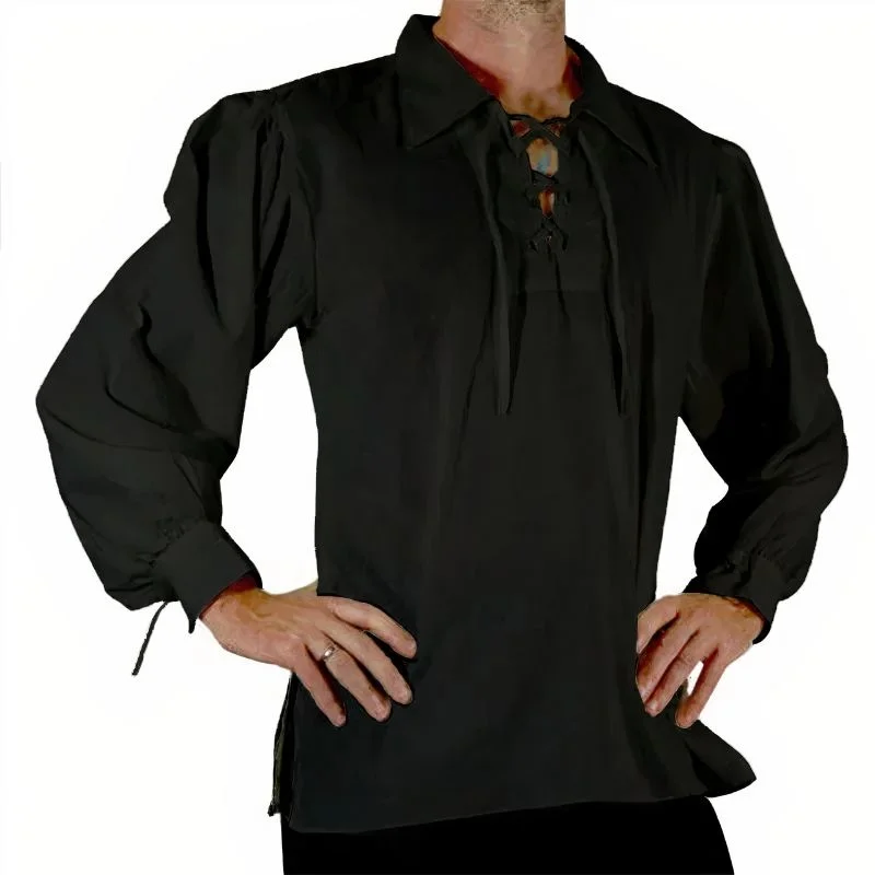 Camisa Pirata Simples - Preto