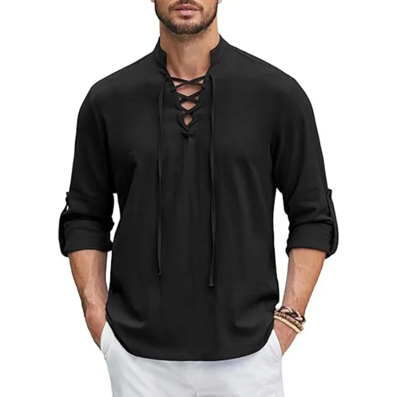 Camisa de Fantasia de Pirata Masculino em Ação