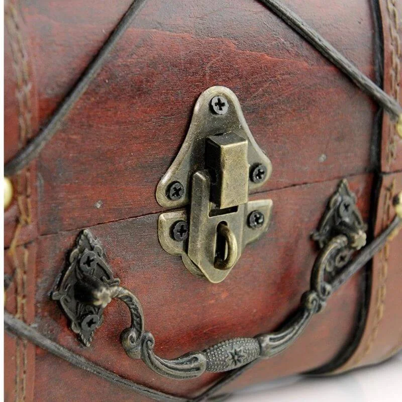 Detalhe do Cofre Pirata Antigo