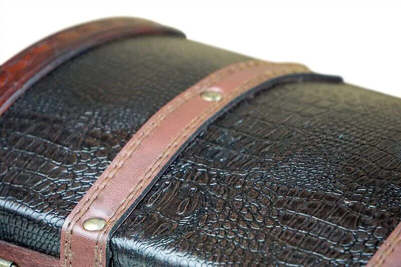Cofre Pirata - Couro De Croco