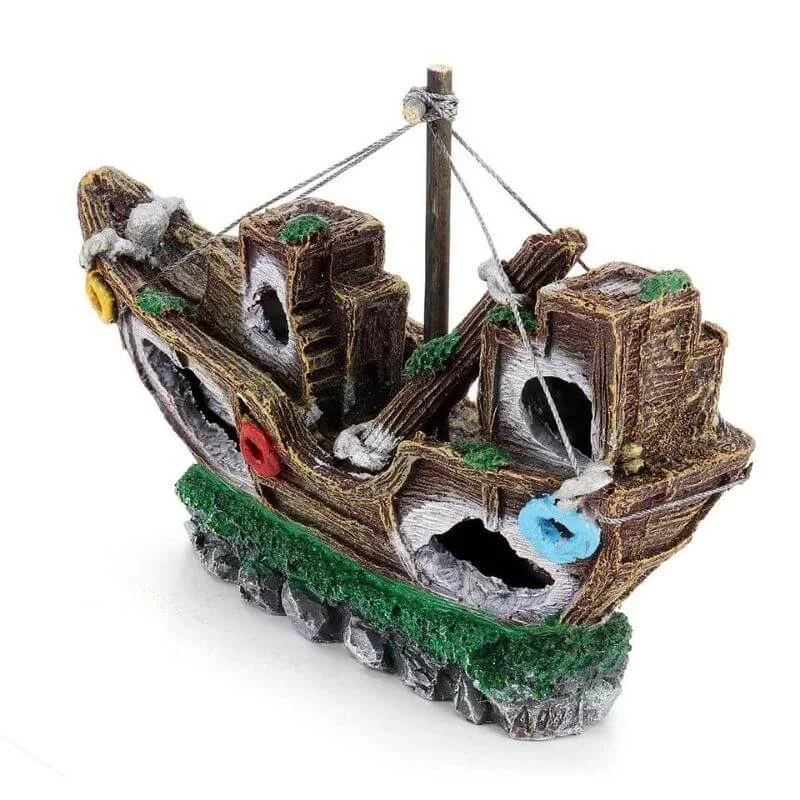 Decoração de Aquário - Barco Pirata