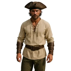Fantasia de pirata do Caribe masculino