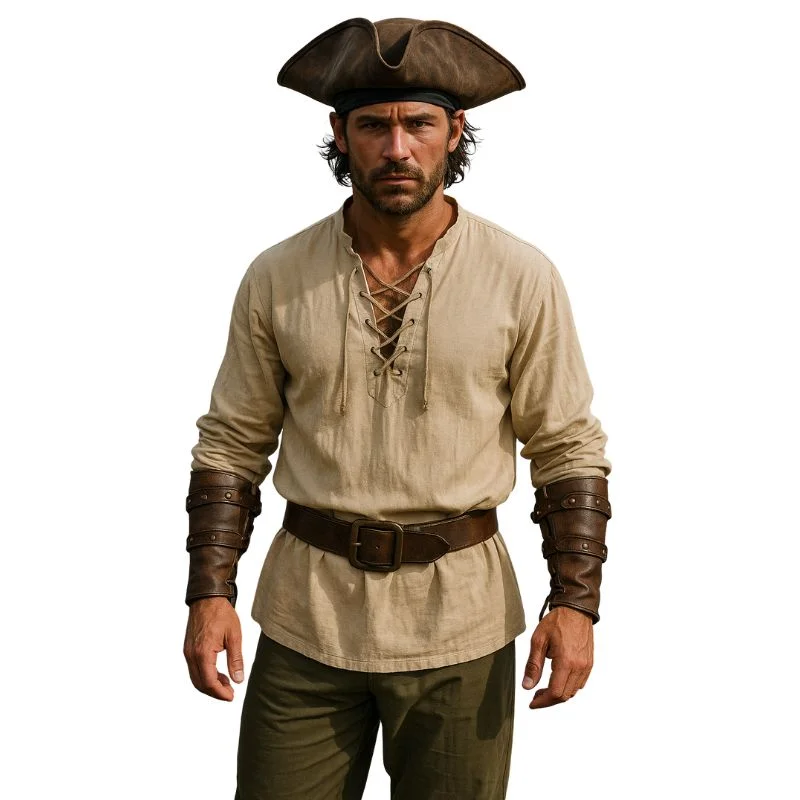 Fantasia de pirata do Caribe masculino