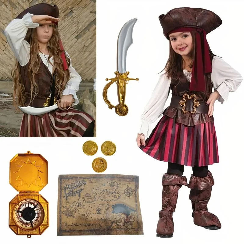 Acessórios da Fantasia Pirata Menina