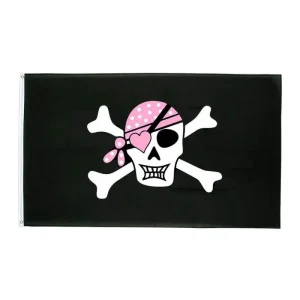 Bandeira Pirata - Rainha dos Piratas Rosa