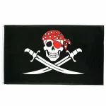 Bandeira Pirata - Bandana Vermelha