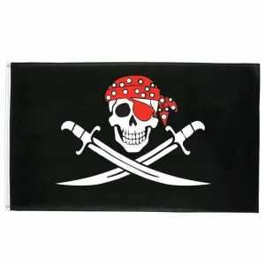 Bandeira Pirata - Bandana Vermelha