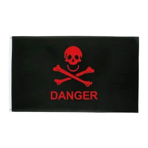 Bandeira Pirata - Perigo Decoração