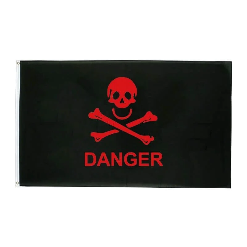 Bandeira Pirata - Perigo Decoração