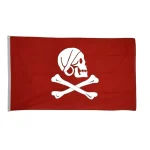 Bandeira Pirata - Vermelho Batalha Sangrenta