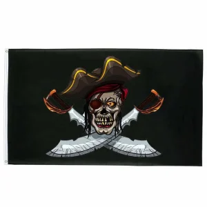 Bandeira Pirata - Caveira Sabre
