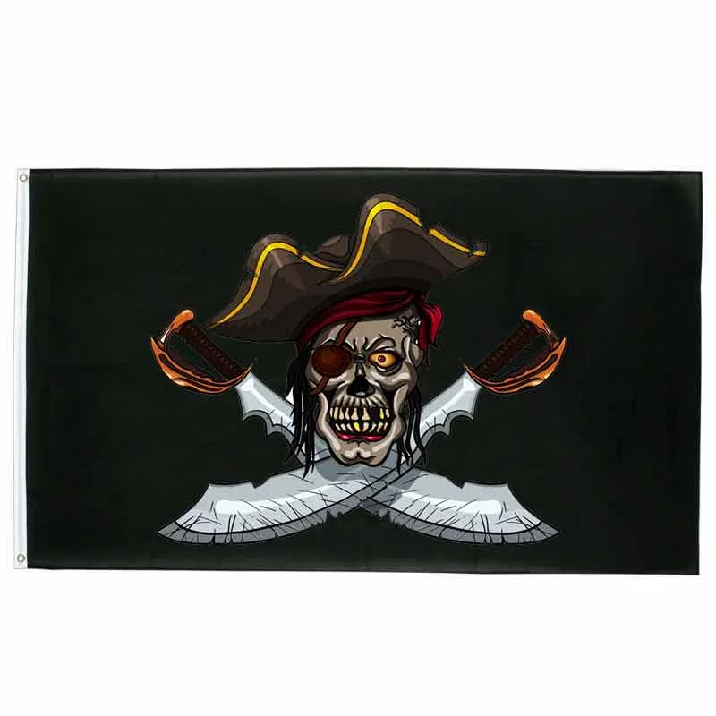 Bandeira Pirata - Caveira Sabre