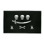 Bandeira Pirata - 3 Cabeça Estilizada