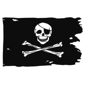 Bandeira Pirata - Duplo Os Rasgado