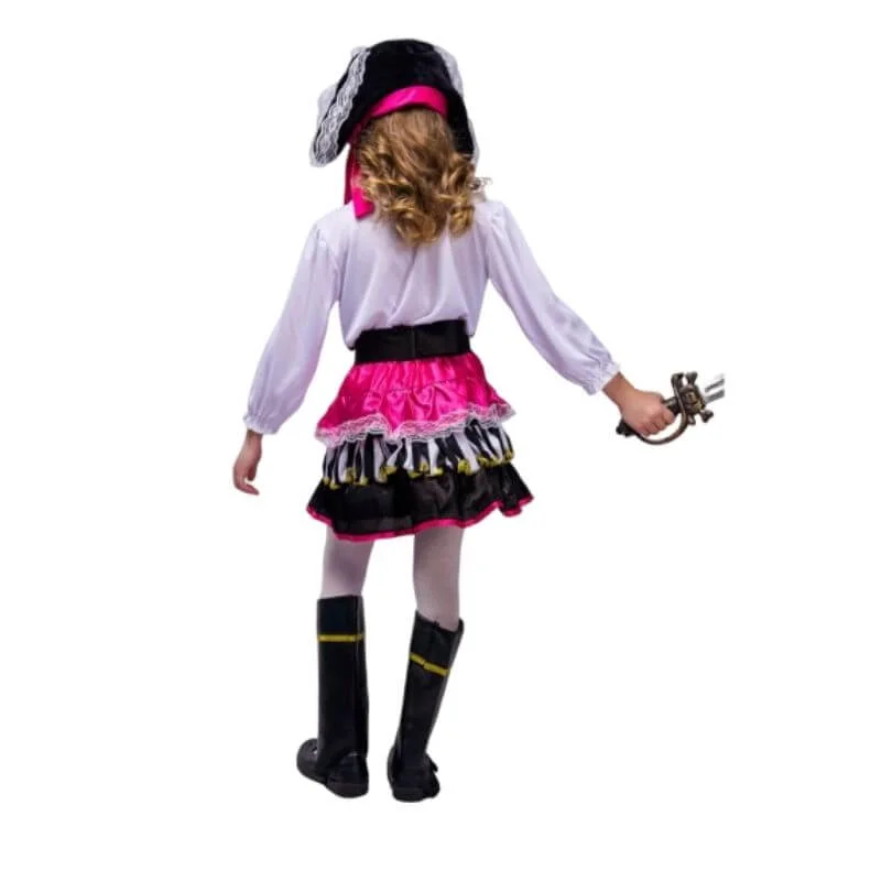 Fantasia de Pirata Menina - Rosa Chiclete