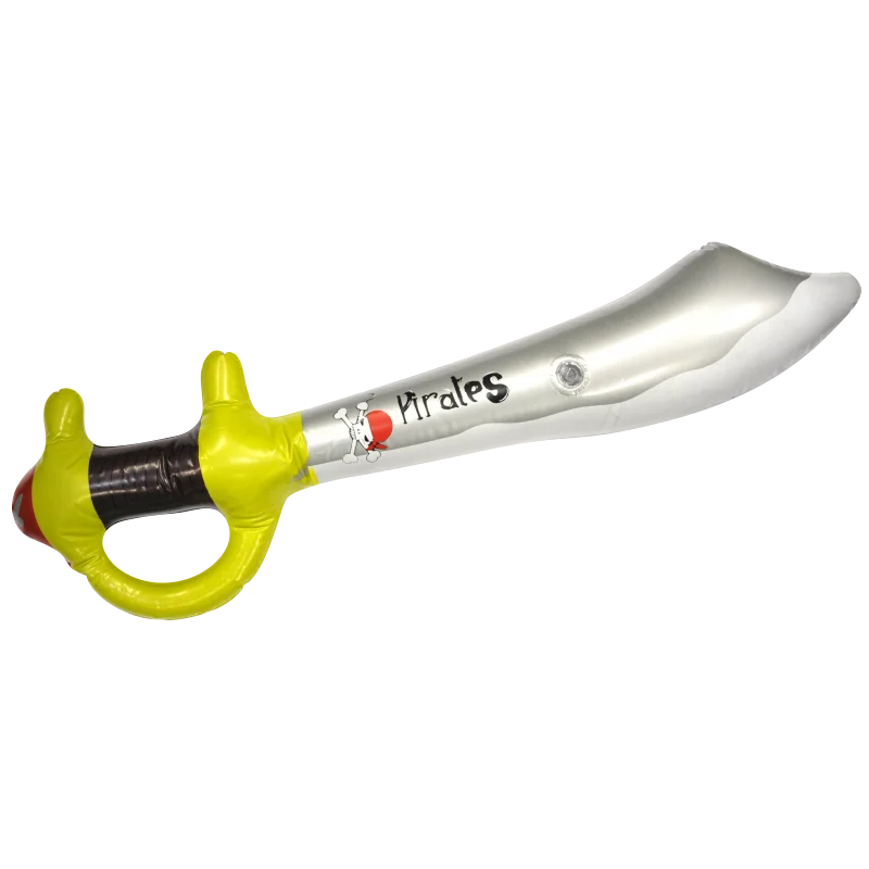 Sabre Pirata Duel Épico Inflável em uso