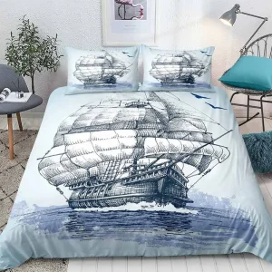 Capa de Edredão Pirata - Padrão Barco