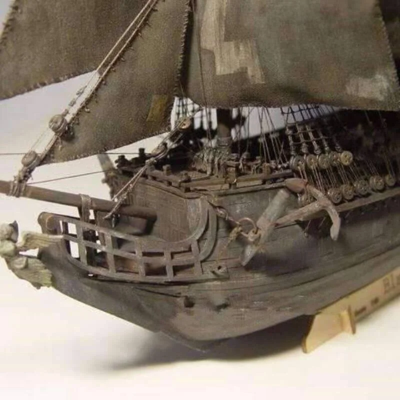 Detalhe da Maquete do Barco Pirata Pérola Negra